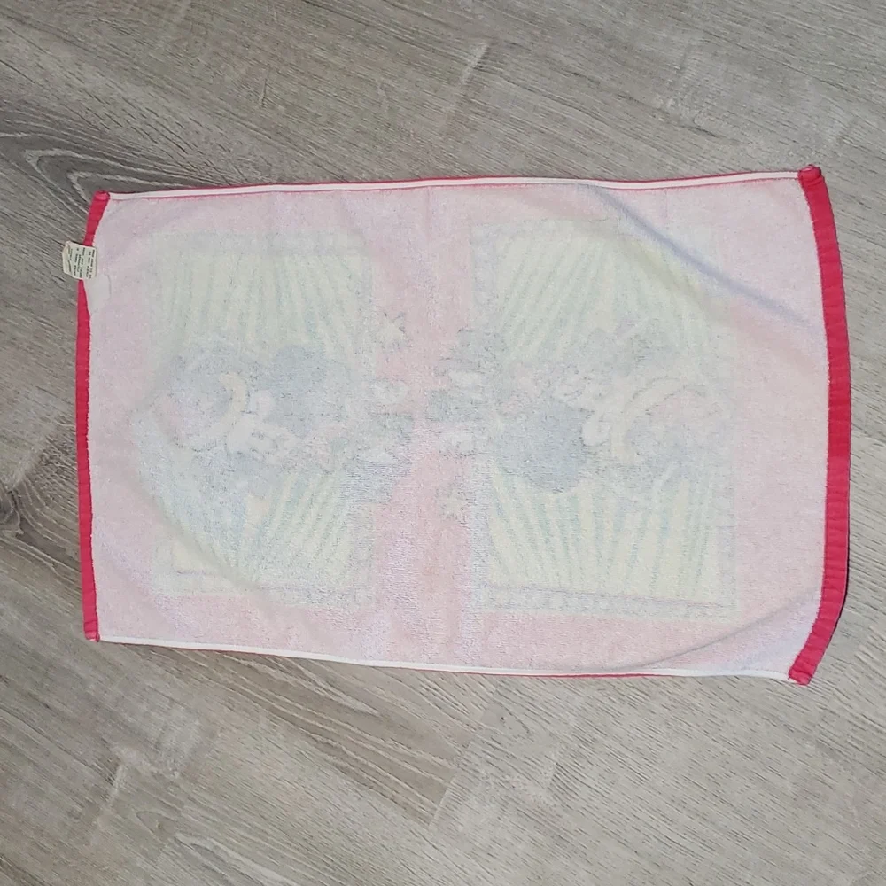 Vintage Jo Franco Walt Disney Minnie Mouse Pink hand towel double sided